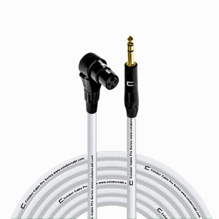 Coluber Cable Right Angle XLR Female to 1/4" TRS Male Pro 3-Pin Microphone