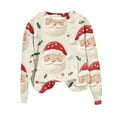 thumbnail image 4 of Uootdi Gift Plus Size Christmas Womens Long Sleeve Sweatshirt Funny Xmas Tree Santa Reindeer Snowman 3D Print Graphic Sweatshirts Crewneck Xmas Holiday Tops, 4 of 8