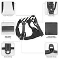 thumbnail image 5 of ZNDUO Black Line Stripes Pattern Dog Harness, Adjustable Reflective Pet Harness with Dog Leash, 5 of 8