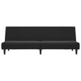 thumbnail image 2 of vidaXL 2-Seater Sofa Bed Black Velvet, 2 of 5