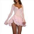 thumbnail image 3 of Vestido Gótico para Mujer, Acampanada, Cintura Corta, Larga, Corte A, Estilo Vintage Rosa L, 3 of 10