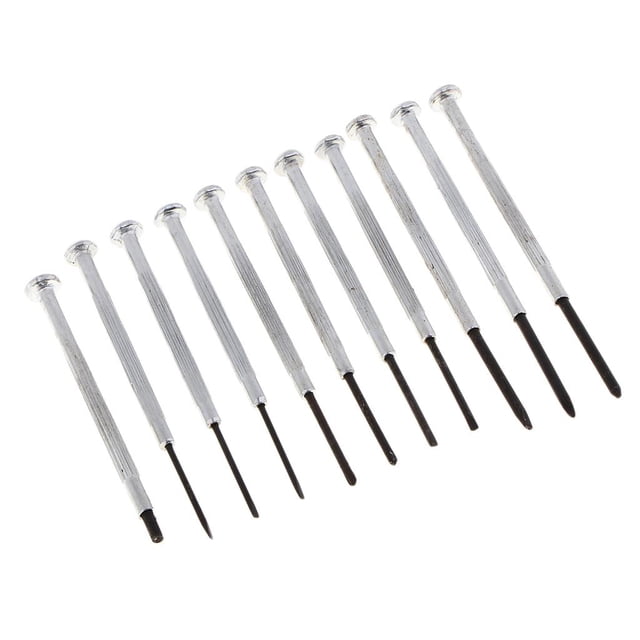 11 unids/set Mini juego de destornildores de precisión herramienta-para joyería/reloj/ordenador portátil/móvil/reparación Macarena Destornillador de precisión
