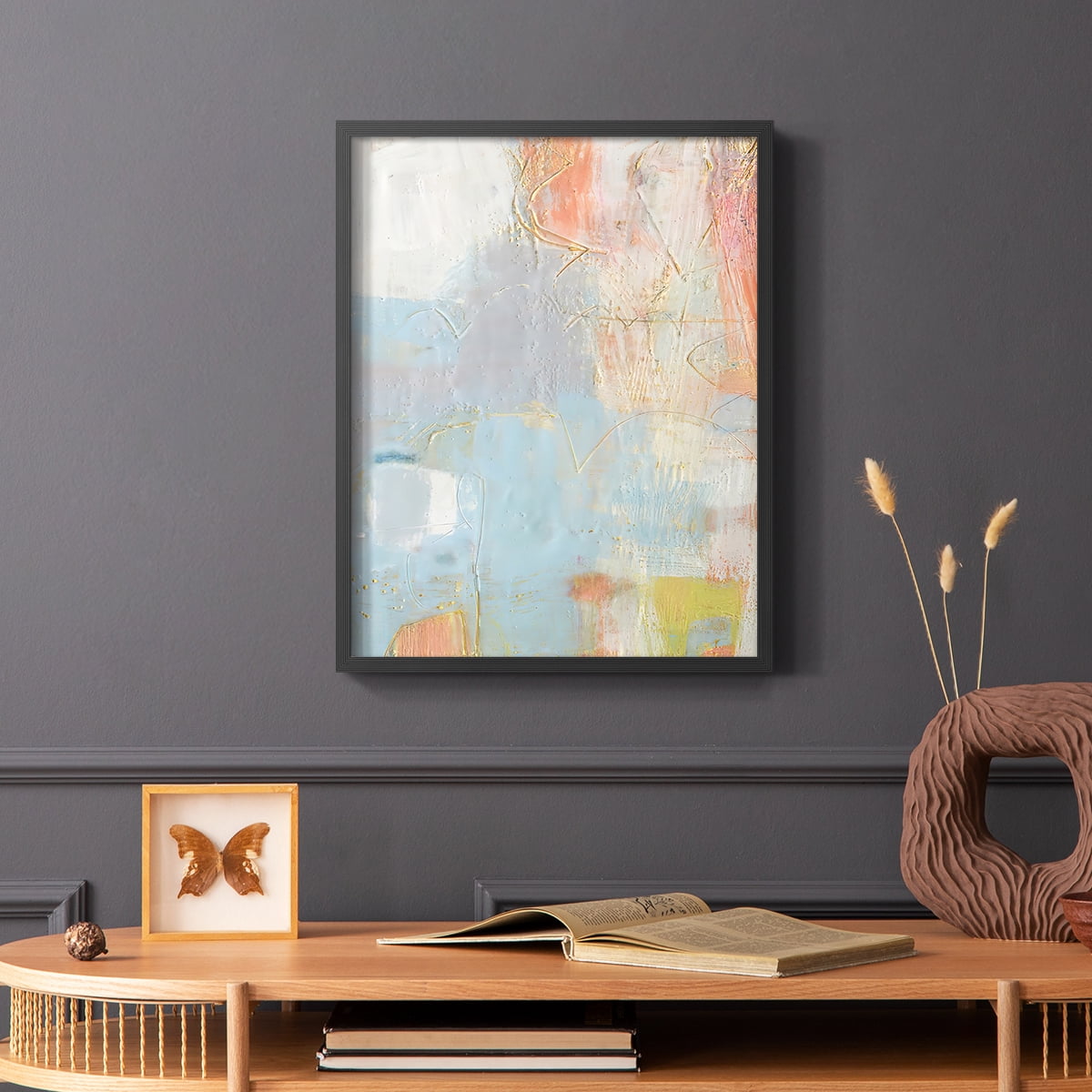 Cully II Framed Print in Black Solid Wood Framed Print No Nail Hanging
