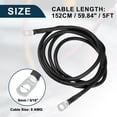 thumbnail image 4 of Cables de inversor de batería marina Unique Bargains 8AWG de 5/16 pulgadas, cable de cobre robusto para batería, 1 pieza, negro, 5 pies, 4 of 7