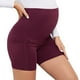 thumbnail image 2 of ShomPort Women's Maternity Yoga Shorts Over The Belly Pregnancy Biker Workout Active Seamless Shorts Under Dress, 2 of 5
