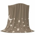 thumbnail image 6 of Modern Blanket Soft Cozy Warm Throw Blanket for Couch, Plush Fuzzy Flannel Fleece Blankets for Sofa, Japanese Style Minimalist Moon Stars Minimalism Bed Blankets Lightweight Gifts for Women, 40"x60", 6 of 9