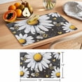 thumbnail image 6 of Daisy Bee Placemats Set of 2, Farmhouse Flower Vintage Blackboard Background Non-Slip Place Mats Washable Table Mats for Kitchen Dining Table Decorations Indoor/Outdoor, 6 of 9