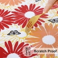 thumbnail image 5 of Round Fitted Tablecloth with Elastic Edge, 100% Waterproof Oil Proof Plastic Table Cover, Vinyl Flannel Backed Tablecloth Fits 36"-44" Round Tables for Dinner, Outdoor, Picnic, Black, 5 of 6