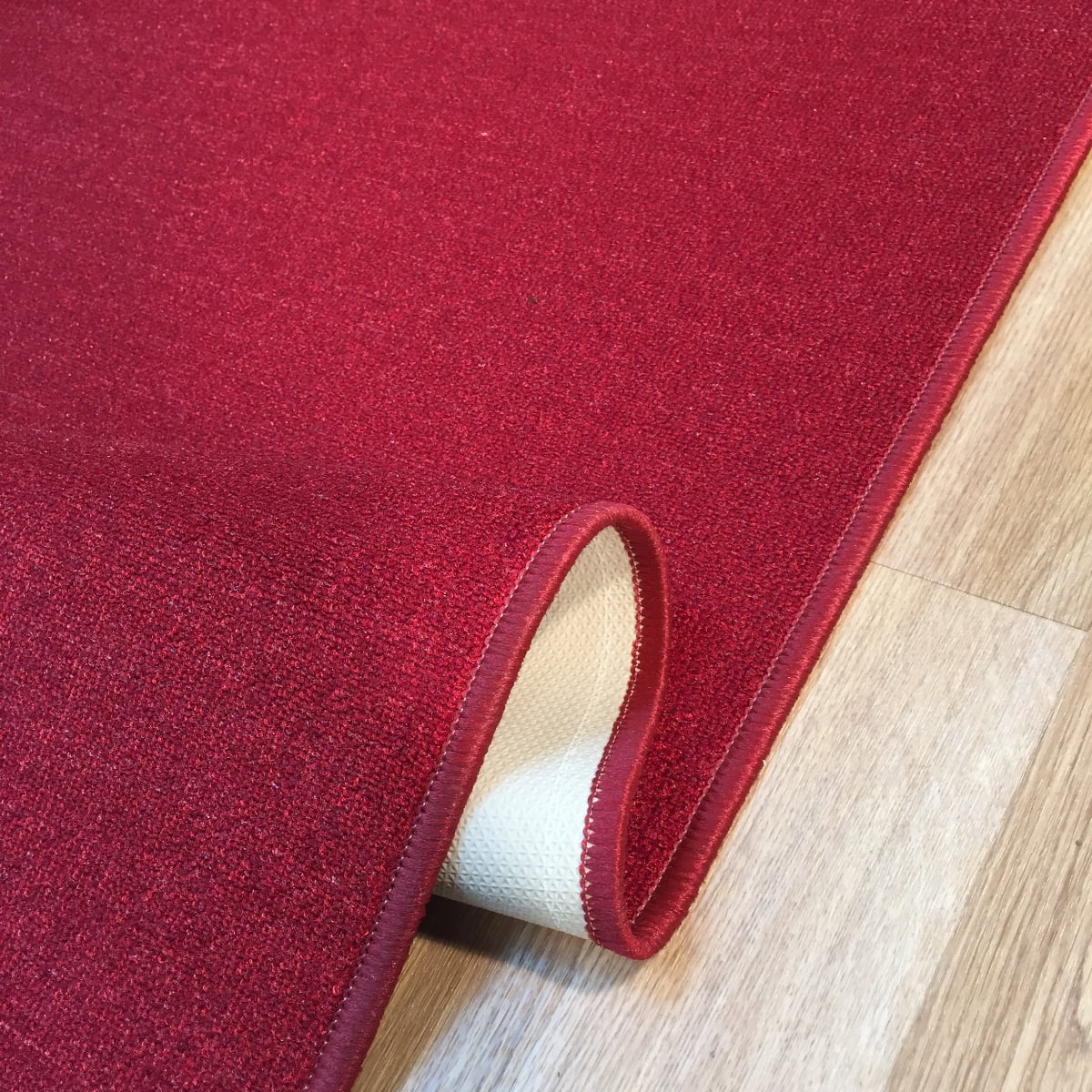 Anti Bacterial Rubber Back Area Rugs Non Skid Slip 5x7 Floor Rug Solid Red Plain Color Indoor Outdoor Thin Low Profile Living Room Kitchen Hallways Home Decorative Traditional Area Rug Walmart Com Walmart Com