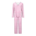 thumbnail image 4 of Wancir Women's Pajama Sets Long Sleeve Sleepwear Pjs Sets 2-Piece Jogger Nightwear Lounge Wear for Ladies, 4 of 5