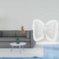 thumbnail image 2 of Figura de gato para escritorio, cojín con lazo, adorno suave con diseño creativo y material cómodo, ideal para regalar., 2 of 8