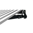 thumbnail image 4 of ALEKO Motorized Black Frame Retractable Home Patio Canopy Awning 20x10 ft, Gray and White Striped Color, 4 of 8