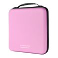 thumbnail image 1 of CD Case, 192 Capacity EVA DVD Case Pink Portable Zipper Holder Disc Storage Organizer Wallet, 1 of 6