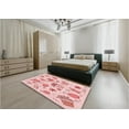 thumbnail image 5 of Ahgly Company Machine Washable Indoor Rectangle Transitional Light Rose Pink Area Rugs, 2' x 3', 5 of 7