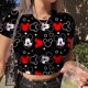 thumbnail image 1 of Disney Mickey Mouse Minnie Harajuku Goth Punk 90s Vintage Slim Short Crop Top Streetwear Sexy Summer Y2K Casual Women T-ShirtS Gao Jinjia LED, 1 of 2