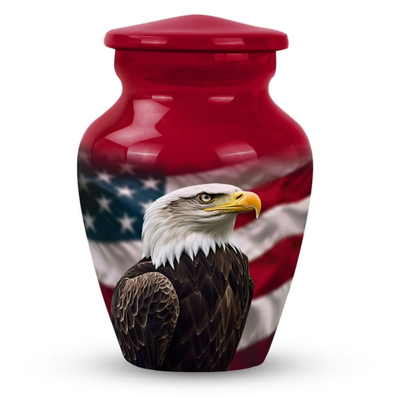 American Eagle: Soaring With Patriotism, Cremation Keepsake Urns, Mini Keepsake Funeral Urn, Decorative Urn, Funeral Urns, Small Keepsake Urns For Ashes 3''
