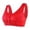 Red, variant on Women's Leaf Print Adjustable Strap No Steel Ring Comfortable Front Open Cup Bra Bras for Women Push Up Bra Comfort Tshirt Bralettes, Size 44/100BC
