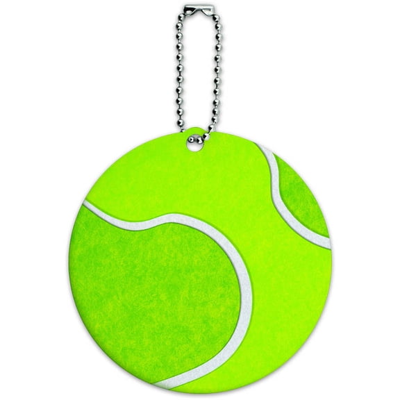 Tennis Ball Round Luggage ID Tag Card for Suitcase or Carry-On