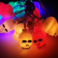 thumbnail image 1 of 10 LEDs Warm White Light white light pumpkin Source PVC 2xAA Battery Halloween Pumpkin Ghost Scary Lamp Series, 1 of 3