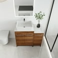 thumbnail image 2 of BNK 36 Inch Freestanding Bathroom Vanity with White Ceramic Sink, Modern Floor Standing Bathroom Vanity Set, Single Bathroom Vanity and Sink Combo, with 3 Doors, 2 of 10