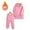 Pink, variant on Esaierr Kids Girls Boys Tracksuit Outfit for Baby Pullover Solid Color Long-Sleeved Hooded Tops + Casual Jogger Pants Two-Piece Set Sweatsuit Padded Fall Winter 1-7 Years