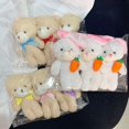 thumbnail image 3 of 3pc/set 13cm Teddy Bear Plush Doll Animal Bear Stuffed Toy Keychain Cute Cartoon Rabbit Plush Key Ring Bag Pendant Children Gift, 3 of 5