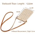 thumbnail image 4 of Bolsos cruzados, bolsos tejidos de paja tejidos casuales para mujeres, bolsos de hombro tejidos, bolsos para teléfonos móviles, 4 of 5