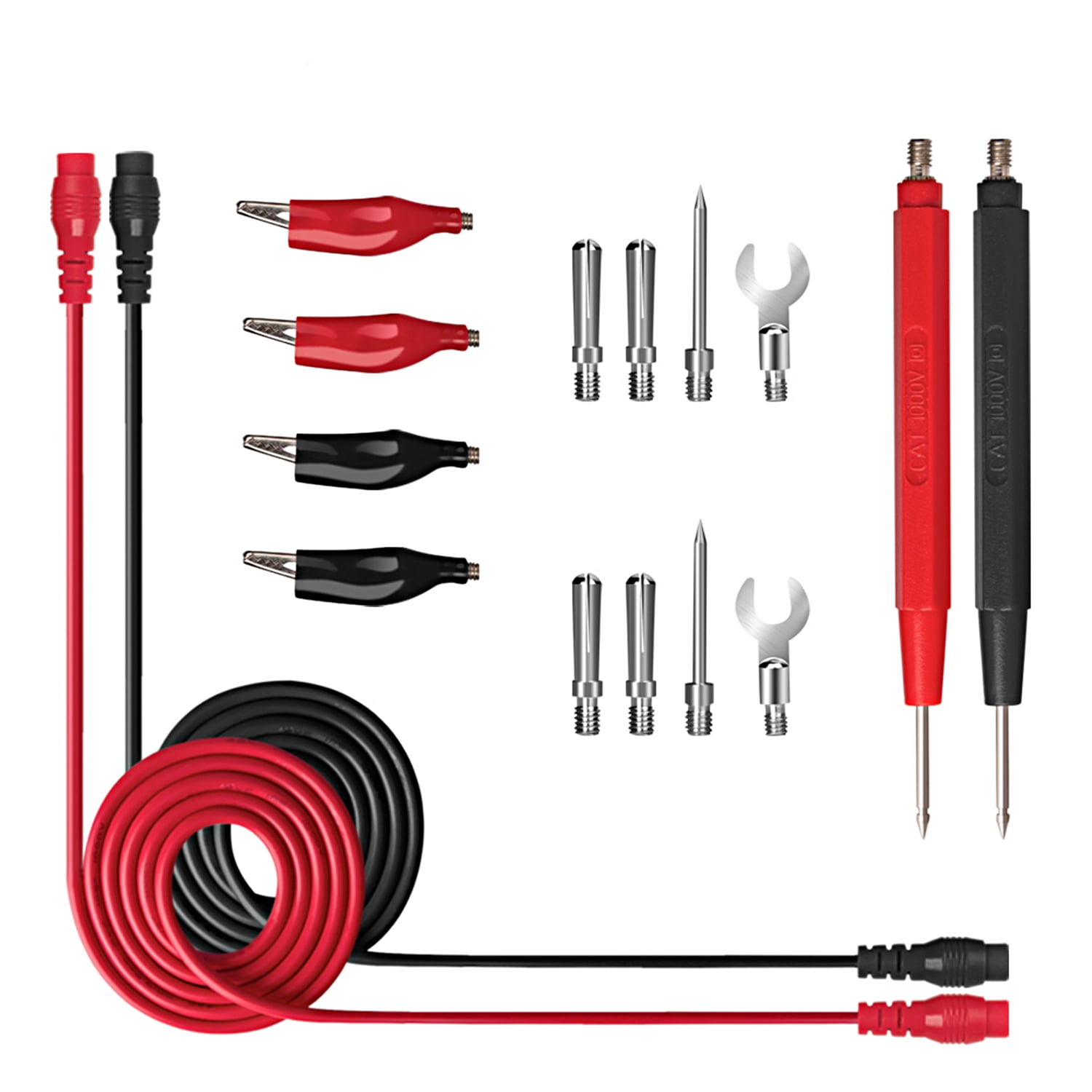 16Pcs Multifunctional Digital Test Set Super Sharp Tips Silicone Test Lines Electronic Test Probe Kit