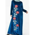 thumbnail image 4 of Fashion Arabian Plus Size Women's Embroidered Muslim Casual Hem Dress (without Headscarf), 4 of 6