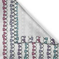 thumbnail image 3 of Ambesonne Vintage Retro Kitchen Curtains, Hippie Style Hearts, 55"x36", Pink Lavender and Turquoise, 3 of 3