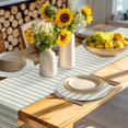 thumbnail image 4 of Boho Sage Green Stripe Round 13 Inch Placemats Set of 6, Abstract Geometric White Minimalist HeatResistant Non Slip Place Mats for Dining Table, Wipeable Braided Kitchen Table Mats for Housewarming, 4 of 9