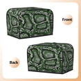 thumbnail image 3 of Xecao Green Snakeskin Print 2 Slice Toaster Cover with Pockets, Small Appliance Cover, Dust and Fingerprint Protection, Machine Washable, 3 of 7