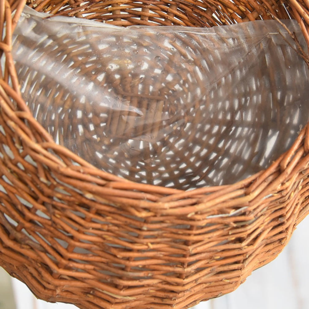 Hanging Planter Basket Handmade Hanging Indoor Outdoor Home Garden Rattan Flower Pot Wicker Rattan Flower Basket