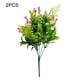 thumbnail image 1 of Flor artificial de 5 ramas, ramo de simulación de césped, centro de mesa para el hogar, flor falsa de plástico, rosa Scienceny HA8137-01B, 1 of 6