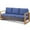 Blue, variant on Bellefurn Wicker Patio Couch Outdoor Sofa,All-Weather Outdoor 3 Seats Couch with 5" Thick Cushions for Outdoor,Garden,Lawn,Backyard