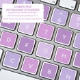 thumbnail image 4 of TABLETREANDS 6Ud Pegatinas De En Inglés Para Computadora Laptop PVC Morado Reemplazo Fácil De Aplicar, 4 of 8