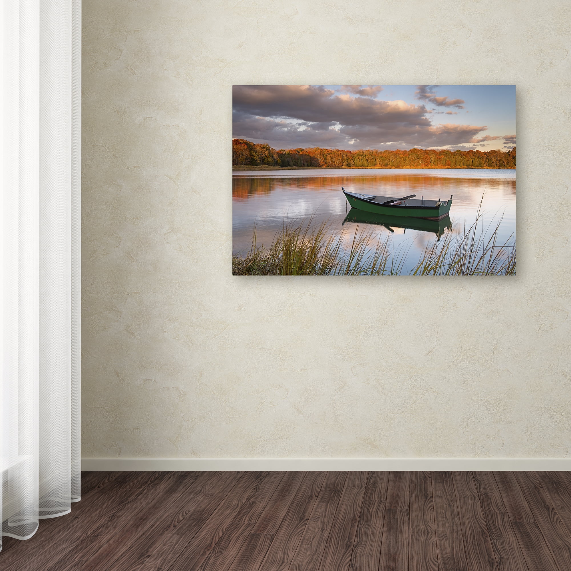 Trademark Fine Art 'Boat on Salt Pond' Canvas Art by Michael Blanchette Photography