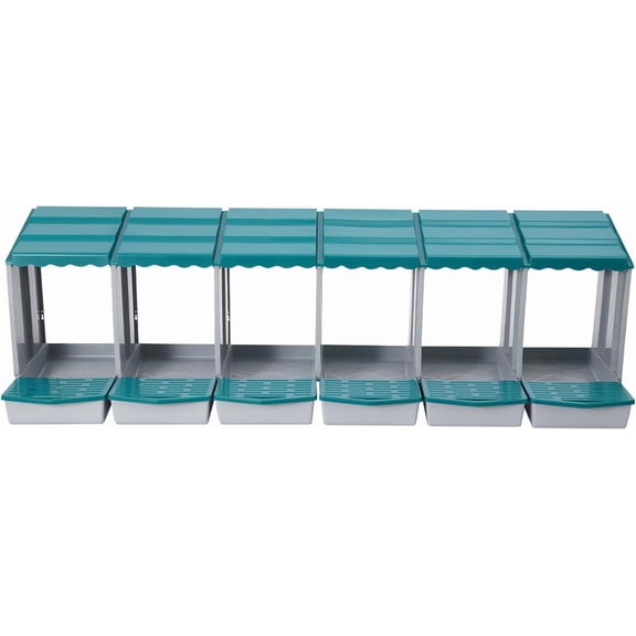 Chicken Nesting Box,6 Compartments Nesting Box,W/ Rollout Egg Collection,for Chicken Hens Ducks Poultry Protect Eggs,Freestanding/Wall-Mounted (Green)