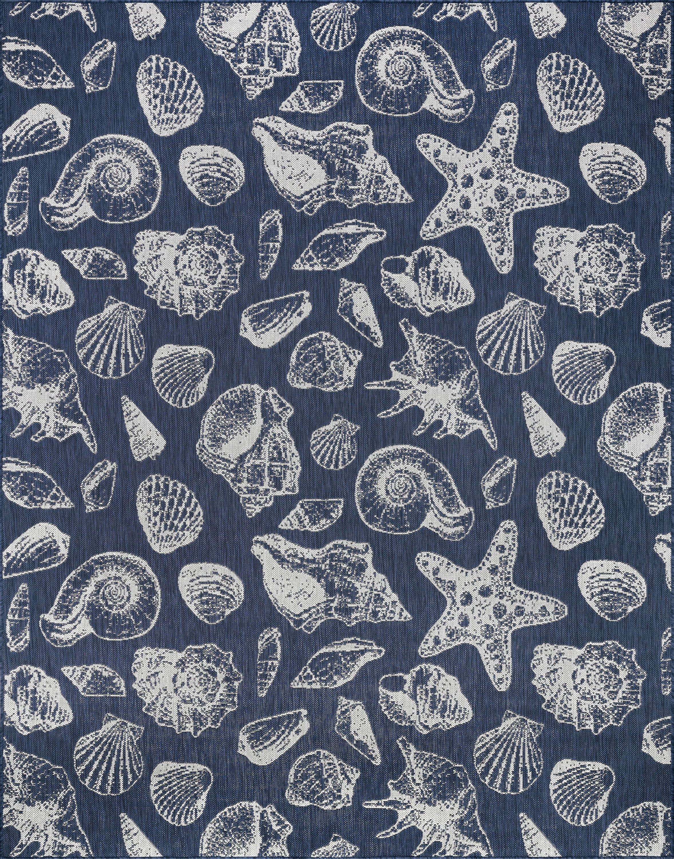 5x8 Water Resistant, Indoor Outdoor Rugs for Patios, Front Door Entry, Entryway, Deck, Porch, Balcony | Outside Area Rug for Patio | Navy, Coastal | Size: 5'3'' x 7'3''