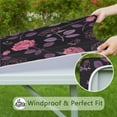 thumbnail image 6 of Square Tablecloth with Elastic Edges 34 * 34 Inch Pioneer Waterproof Work Hard So I Can Have a Better Life Table Cover Washable Indoor and Outdoor for Party Kitchen Dinner Banquet Patio Picnic, 6 of 6