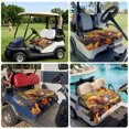 thumbnail image 6 of Golf Cart Seat Covers for 2 Seater,Fall Forest Squirrel Microfiber Cart Seat Towel Blanket,Orange Maple Leaf Autumn Mushroom Absorbent Breathable NonSlip Bench Seats Protector for Golf Course 51"x31", 6 of 9
