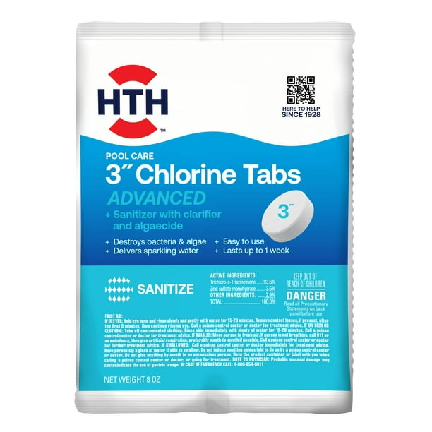 Tabletas de cloro HTH para piscinas, 3 pulgadas, avanzadas, 227 g