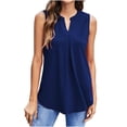 thumbnail image 2 of OKBOP Knit Tops for Women,V-Neck Summer Sleeveless Casual Fashion Striped T-Shirt Work Blouse Dress Shirts for Women, 2 of 6