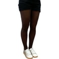 thumbnail image 4 of Brown Opaque Full Footed Tights, Pantyhose for Women, 4 of 6
