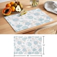 thumbnail image 6 of Blue Gray Coastal Placemats Set of 4 Summer Beach Ocean Coral Conch Shell Place Mats Indoor Wipeable Table Mats Washable Cloth Dining Table Placemats for Kitchen Holiday Party Home Decor 13x19 Inch, 6 of 9