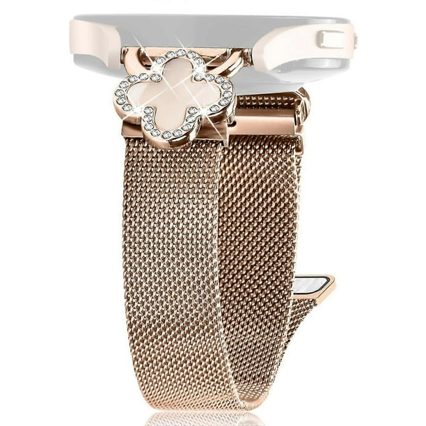 For Garmin vivoactive 5 GarminActive 5 Milanese Band Electroplated Watch Strap with Clover Connector