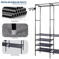 thumbnail image 3 of Closet Armable para Ropa, Perchero, Closet Organizador, Ropero Armable Organizador 173 * 160 * 35 cm, Armario Portatil, Rack para Colgar Ropa, Multifuncional con Ganchos (Con 3 Divisiones), 3 of 7