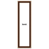9x40 Frame Gold Brown Plein Air Vintage Solid Wood Picture Frame | 1.75 Inches Moulding Width |