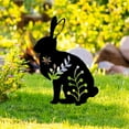 thumbnail image 6 of Isvgxsz Bunny Garden Statues Metal Rabbit Yard Art Outdoor Black Rabbit Decor Animals Stake Garden Decorations Outdoor Garden Statue for Lawn and Yard Decor Ornaments, 6 of 6