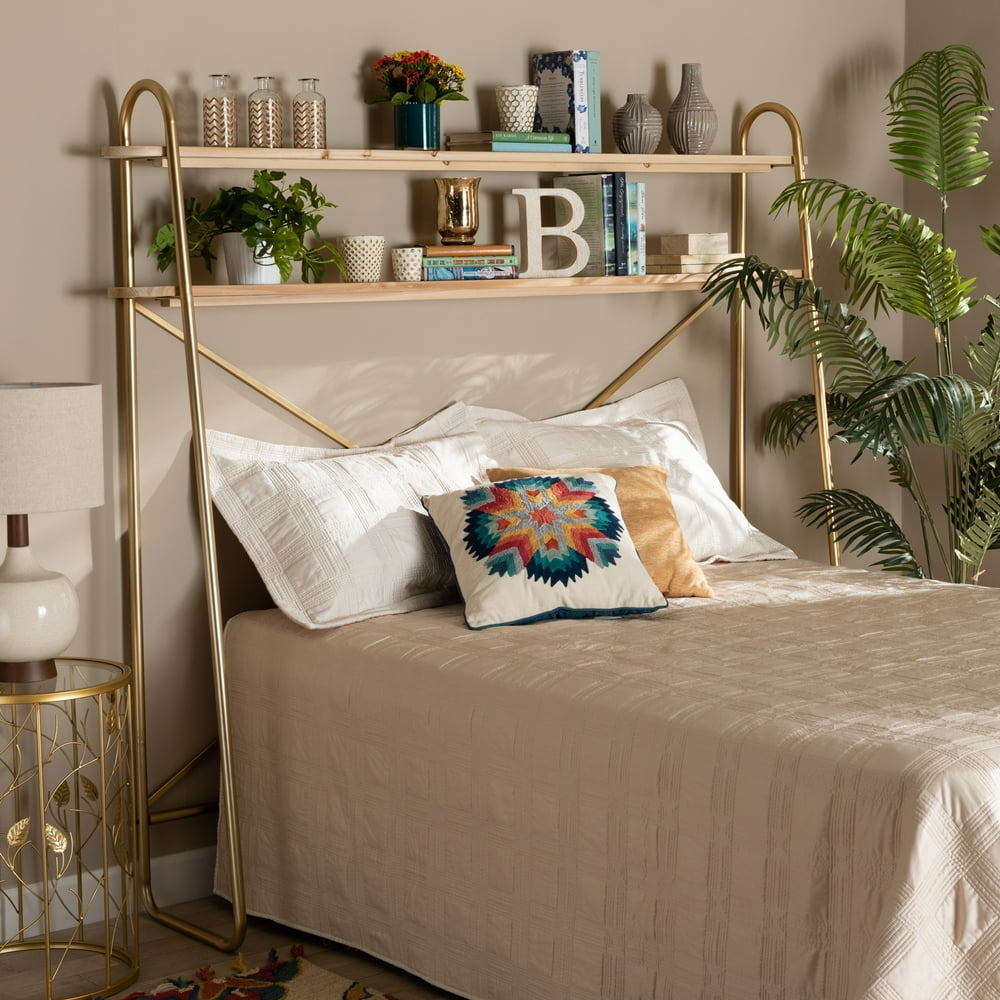 Baxton Studio Merida Glam and Luxe Brushed Gold Finished Metal and
